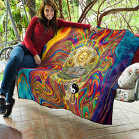 Free Your Mind Peace Love Collective Quilt Psychedelic Hippie Vibes