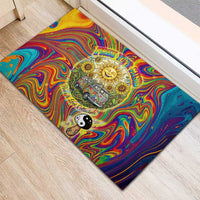 Free Your Mind Peace Love Collective Rubber Doormat Psychedelic Hippie Vibes