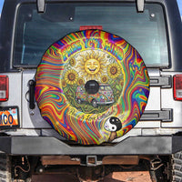 Free Your Mind Peace Love Collective Spare Tire Cover Psychedelic Hippie Vibes