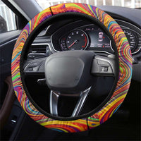 Free Your Mind Peace Love Collective Steering Wheel Cover Psychedelic Hippie Vibes