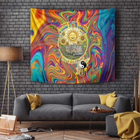 Free Your Mind Peace Love Collective Tapestry Psychedelic Hippie Vibes