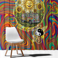 Free Your Mind Peace Love Collective Window Curtain Psychedelic Hippie Vibes