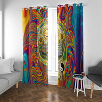 Free Your Mind Peace Love Collective Window Curtain Psychedelic Hippie Vibes