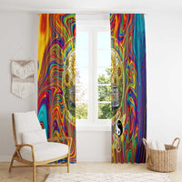 Free Your Mind Peace Love Collective Window Curtain Psychedelic Hippie Vibes