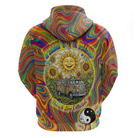 Free Your Mind Peace Love Collective Zip Hoodie Psychedelic Hippie Vibes