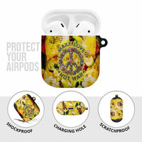Make Love Not War AirPods Case Hippie Flower Power Revolution