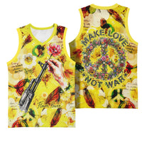 Make Love Not War Basketball Jersey Hippie Flower Power Revolution