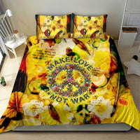 Make Love Not War Bedding Set Hippie Flower Power Revolution