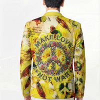 Make Love Not War Blazer Hippie Flower Power Revolution
