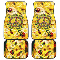 Make Love Not War Car Mats Hippie Flower Power Revolution