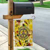 Make Love Not War Garden Flag Hippie Flower Power Revolution