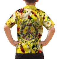 Make Love Not War Hawaiian Shirt Hippie Flower Power Revolution