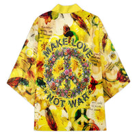 Make Love Not War Kimono Hippie Flower Power Revolution