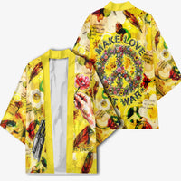Make Love Not War Kimono Hippie Flower Power Revolution