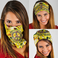 Make Love Not War Neck Gaiter Hippie Flower Power Revolution