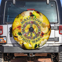 Make Love Not War Spare Tire Cover Hippie Flower Power Revolution