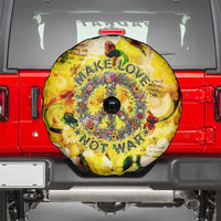 Make Love Not War Spare Tire Cover Hippie Flower Power Revolution