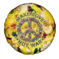 Make Love Not War Spare Tire Cover Hippie Flower Power Revolution
