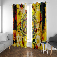 Make Love Not War Window Curtain Hippie Flower Power Revolution