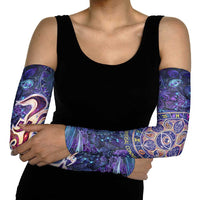 Universal Connection Zodiac Arm Sleeves Cosmic Eye and Sacred Om Vibration