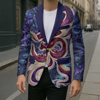 Universal Connection Zodiac Blazer Cosmic Eye and Sacred Om Vibration