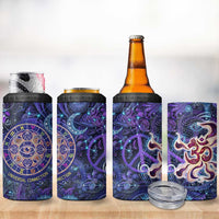 Universal Connection Zodiac 4 in 1 Can Cooler Tumbler Cosmic Eye and Sacred Om Vibration