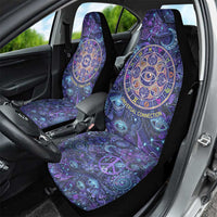 Universal Connection Zodiac Car Seat Cover Cosmic Eye and Sacred Om Vibration