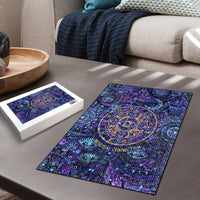 Universal Connection Zodiac Puzzle Cosmic Eye and Sacred Om Vibration