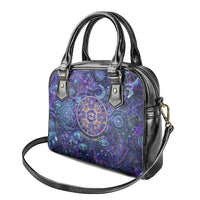 Universal Connection Zodiac Shoulder Handbag Cosmic Eye and Sacred Om Vibration