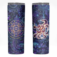 Universal Connection Zodiac Skinny Tumbler Cosmic Eye and Sacred Om Vibration