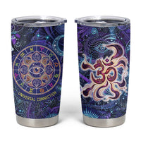 Universal Connection Zodiac Tumbler Cup Cosmic Eye and Sacred Om Vibration