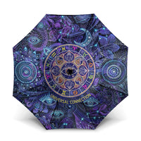Universal Connection Zodiac Umbrella Cosmic Eye and Sacred Om Vibration