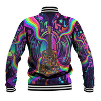 Trippy Guitar Baseball Jacket Festival Soul Psychedelic Music Vibes Since 1969