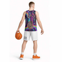Trippy Guitar Basketball Jersey Festival Soul Psychedelic Music Vibes Since 1969