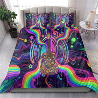 Trippy Guitar Bedding Set Festival Soul Psychedelic Music Vibes Since 1969