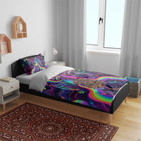 Trippy Guitar Bedding Set Festival Soul Psychedelic Music Vibes Since 1969