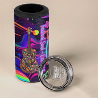Trippy Guitar 4 in 1 Can Cooler Tumbler Festival Soul Psychedelic Music Vibes Since 1969