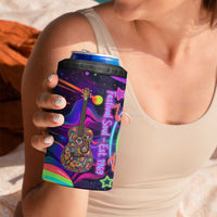 Trippy Guitar 4 in 1 Can Cooler Tumbler Festival Soul Psychedelic Music Vibes Since 1969