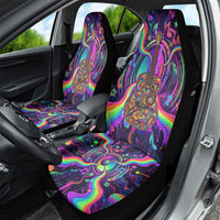 Trippy Guitar Car Seat Cover Festival Soul Psychedelic Music Vibes Since 1969