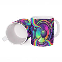 Trippy Guitar Ceramic Mug Festival Soul Psychedelic Music Vibes Since 1969