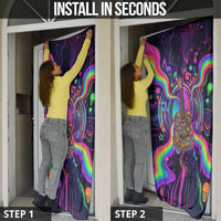 Trippy Guitar Door Cover Festival Soul Psychedelic Music Vibes Since 1969