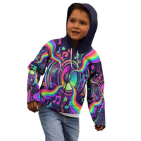 Trippy Guitar Kid Hoodie Festival Soul Psychedelic Music Vibes Since 1969