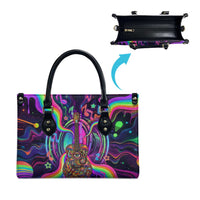 Trippy Guitar Leather Bag Festival Soul Psychedelic Music Vibes Since 1969