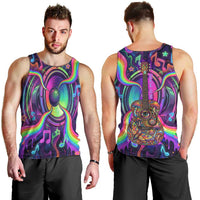 Trippy Guitar Men Tank Top Festival Soul Psychedelic Music Vibes Since 1969
