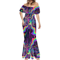 Trippy Guitar Mermaid Dress Festival Soul Psychedelic Music Vibes Since 1969