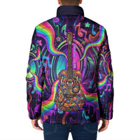 Trippy Guitar Padded Jacket Festival Soul Psychedelic Music Vibes Since 1969