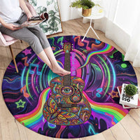 Trippy Guitar Round Carpet Festival Soul Psychedelic Music Vibes Since 1969