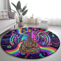 Trippy Guitar Round Carpet Festival Soul Psychedelic Music Vibes Since 1969