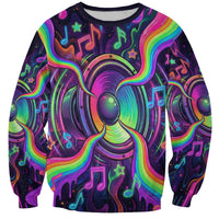 Trippy Guitar Sweatshirt Festival Soul Psychedelic Music Vibes Since 1969