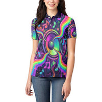 Trippy Guitar Women Polo Shirt Festival Soul Psychedelic Music Vibes Since 1969